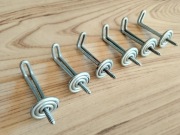 Stare wieszaki do wkręcania przedwojenne  6 sztuk duże 