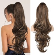 Kucyk Flufymooz Ciemnobrązowy z blondem 66cm