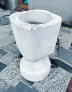 Kwietnik doniczka donica biały z betonu