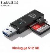 Czytnik kart 2w1 USB 3.0 Multifunkcyjny Micro SD TF Czytnik Kart Pamięći