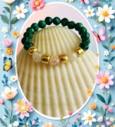 Pierścionek z Malachitu i Cytrynu