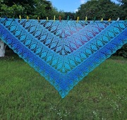 Chusta ażurowa Robinia robiona ręcznie 190/90