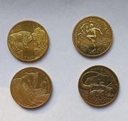 2zł. 4 monety 2zł. Żubr 2013 Borsuk 2011 Jaszczurka 2009 r. Ol.Londyn 2012