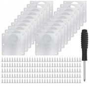 Płyty naprawcze do zawiasów kuchennych, 20 sztuk, zestaw