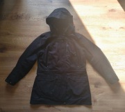 Czarna kurtka parka damska 3w1 z podpinką płaszcz przejściowy zimowy L/XL