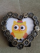 Ramka mosiężna na małe zdjęcie,walentynka,serce