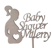 Topper drewniany BabyShower,personalizowany, imię 