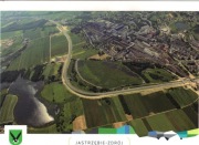 Jastrzębie Zdrój z lotu ptaka - Pocztówka - herb.