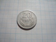 Polska moneta 20 gr groszy 1972 stan