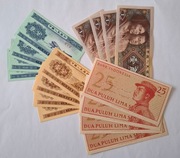 Zestaw banknotów Chiny, Indonezja UNC