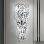 Nowoczesna kryształowa lampa ścienna do wnętrz
