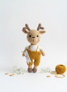 Niepowtarzalna maskotka wykonana na szydełku- Renifer, handmade, amigurumi