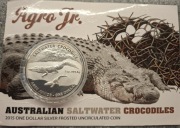 DOLLAR AUSTRALIA 2015 KROKODYL SREBRO 999 UNCJA UNC