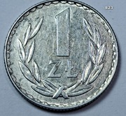 1 zł  aluminium piękna moneta z lat 1977 nr. 823