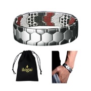 BRASNOLETA DLA MĘŻCZYZNY ZDROWOTNA MAGNETYCZNA SREBRNA NA PREZENT