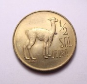 Peru 1/2 sol 1972 PIĘKNA!