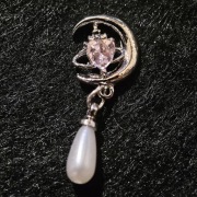 Ozdoby na paznokcie 3d, biżuteria, charms - księżyc, moon, 1szt.