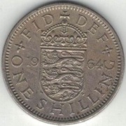 298 Wielka Brytania 1 shilling szyling 1964 herb angielski