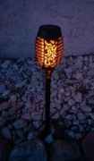 Lampy Solarne Ogrodowe Pochodnie LED Efekt Płomienia 4 Sztuki