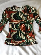 Grazia. Piękna prosta wiskozowa bluzka w żywych kolorach. rękaw 3/4