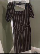 Sukienka F&F w paski – XXXL/46/18 – Czarna/Złota 