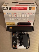 Dekoder DVBT THD 210 zestaw pilot zasilacz Polsat