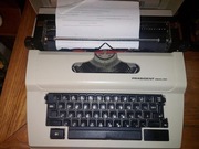 Stara maszyna do pisania PRASIDENT elektryczna walizkowa