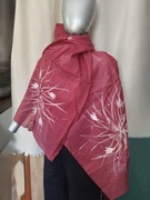 Ozdobny, oryginalny szalik, malowanie i cekiny