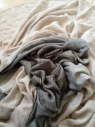 Apaszka szara boho ombre 50% bawełna + 50% wiskoza 204 x 90 cm