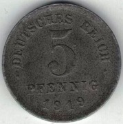 268 Niemcy Cesarstwo 5 pfennig 1919 E