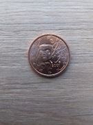 Francja 5 euro cent 2001; podkowa