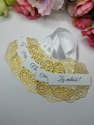 Zawieszki na wódkę weselną 75szt złote białe 