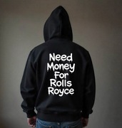 Męska Czarna Bluza M Need Money For Rolls Royce