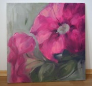 KWIATY, obraz olejny na płótnie