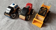Ikea Lillabo zestaw 3 szt. samochodów drewnianych kolorowych 18m+