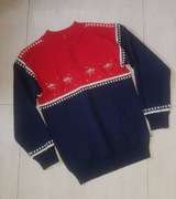BIRK NORWAY S/M  CIEPŁY SOLIDNY GRUBY SWETER NORWESKI HAND MADE 