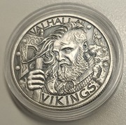 Srebrny Medal Vikings - Valhalla Antiqued - Jedna Uncja Srebra