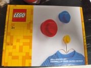 Nowe wieszaki Lego 3 sztuki na ścianę czerwony niebieski żółty