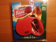 Smycz automatyczna dla psa do 20 kg – linka 5 m, czerwona