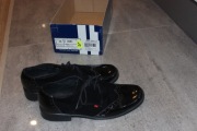 BUTY LAKIERKI-ZAMSZ komunijne r.36 czarne skórza 
