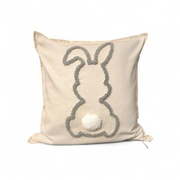 Poduszka Wielkanoc haft Zając – Rękodzieło prezent 50x50cm KOLORY DO WYBORU