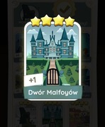 Monopoly GO Zestaw Set 12 Naklejka Karta 4* Dwór Malfoyów