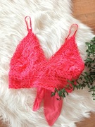 Piękny koronkowy croptop damski stanik gorset letni damski bluzka top