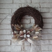 Wianek wielkanocny , wiosenny 34cm