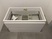 Oltens Vernal szafka 80 cm wisząca biały połysk 