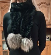 Szal OCHNIK, futro naturalne 