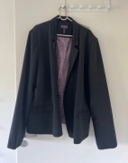 czarna Marynarka żakiet Damski 52 6XL 22 Long Tall Sally Zizzi LTS