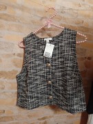 (36/S) H&M/ Dzianinowa Kamizelka biznesowa z Londynu, NOWA 