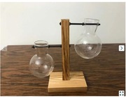 wazony z drewnianym stojakiem szklana sadzarka do roślin