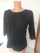 Koszulka Bluzka Sinsay rozm XL rękaw 3/4 wykończona koronką